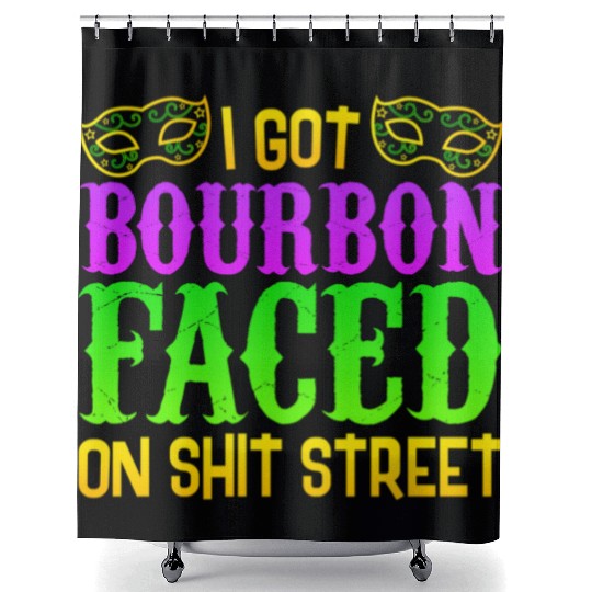 New Orleans Drinking Shower Curtains, Funny Shit Faced On Bo