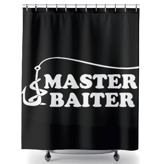 master baiter 2 Shower Curtains