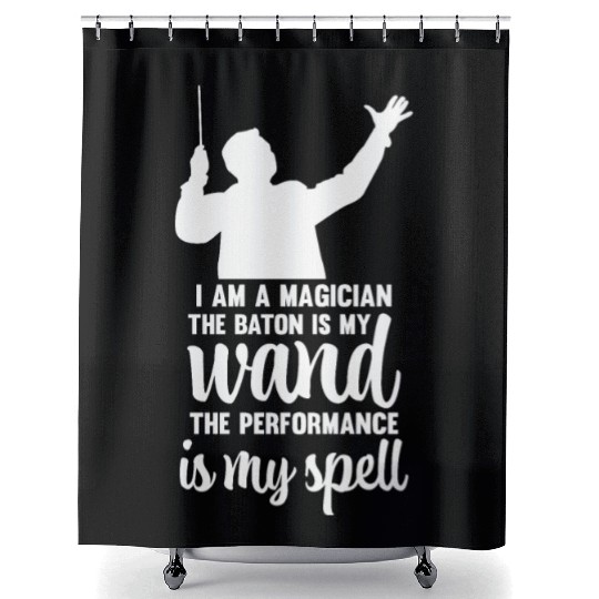 Orchestra Conductor Baton Musical Director Maestro Shower Curtains
