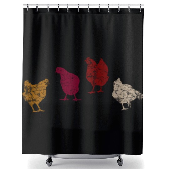 Chicken Chickens Shower Curtains