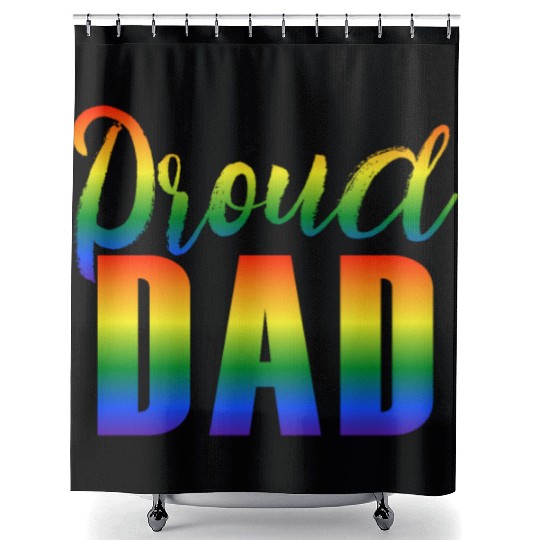 Proud Dad LGBT Gay Pride Shower Curtains