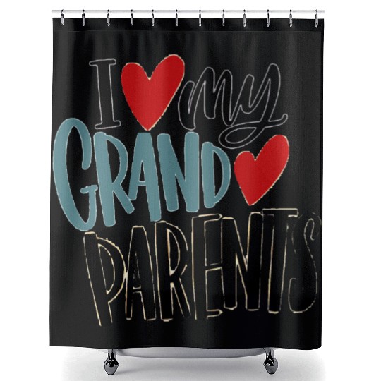 I love my grand parents Shower Curtains