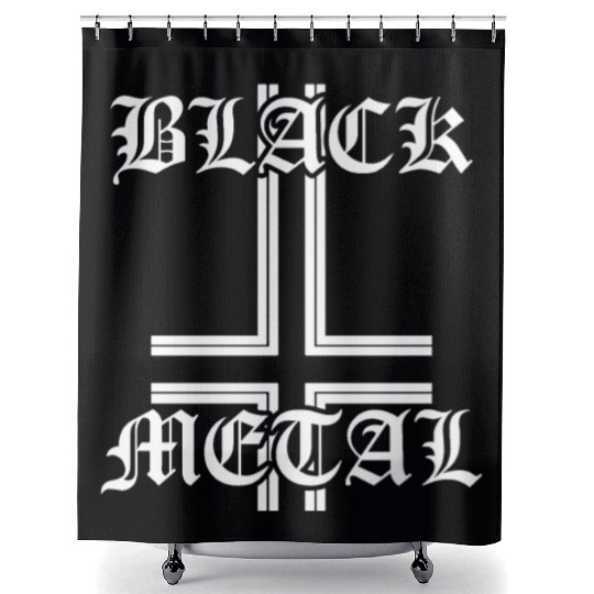 BLACK METAL Shower Curtains