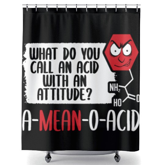 A Mean O Acid, Science Fiction Laboratory Science Shower Curtains