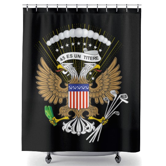Fake Presidential Seal 45 Es Un Titere Shower Curtains
