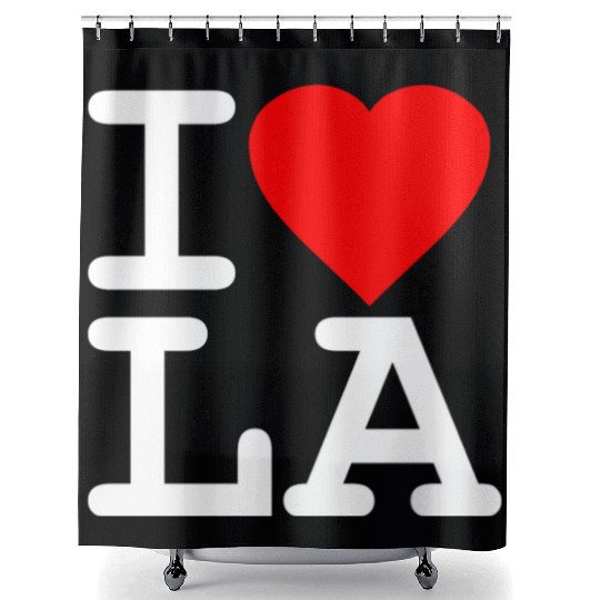 I Love LA Los Angeles Shower Curtains