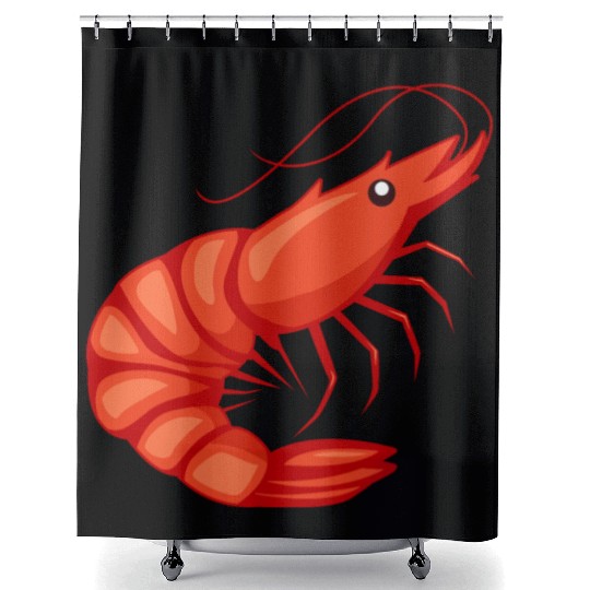 Shrimp Jitsu Mixed Martial Arts Fighter Shrimping Shower Curtains