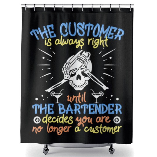 Funny Bartender Shower Curtains