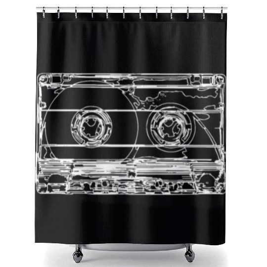 Cassette Tape Shower Curtains
