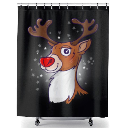 Rudolph The Red Nosed Reindeer Shower Curtains