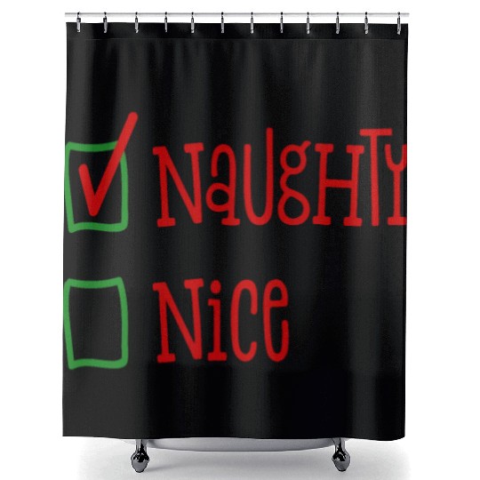 NaughtyNice Christmas Gift Idea Shower Curtains