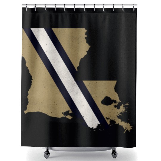 new orleans louisiana helmet stripe Shower Curtains