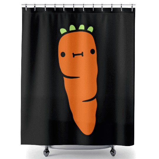 carrot with face carrot Shower Curtains