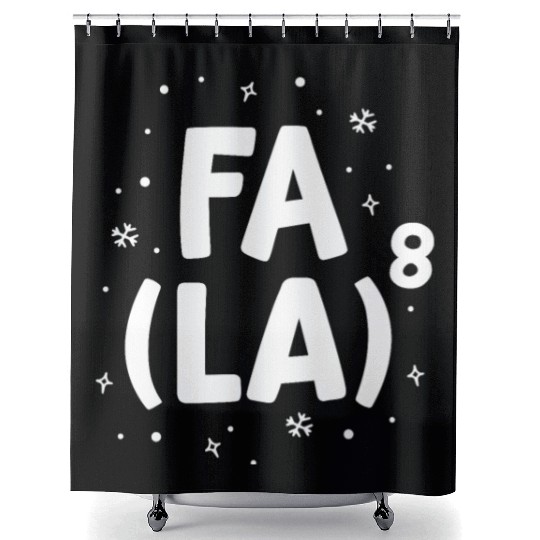 Fa La La Math Teacher Christmas Shower Curtains Gift Idea
