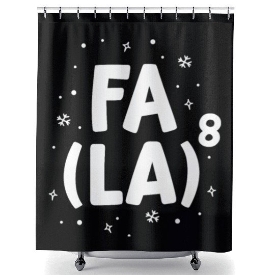 Fa La La Math Teacher Christmas Shower Curtains Gift Idea