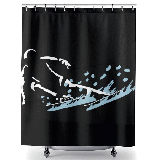 ski, skiing Shower Curtains