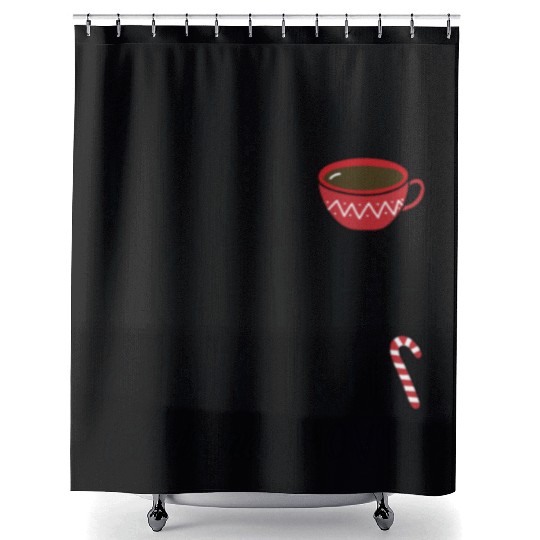 Coffee Christmas Movies Shower Curtains
