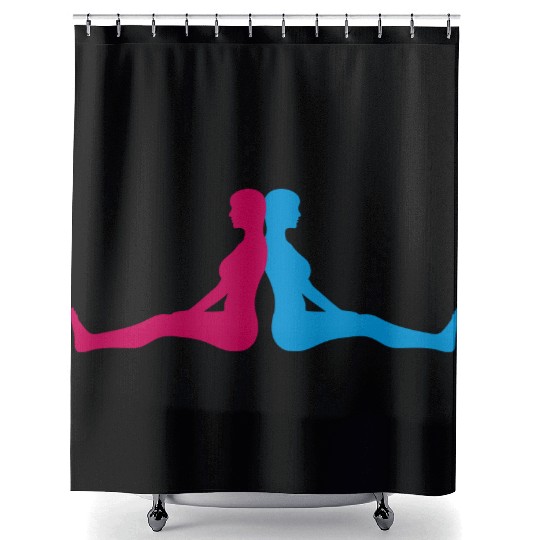 2 naked girlfriends Shower Curtains