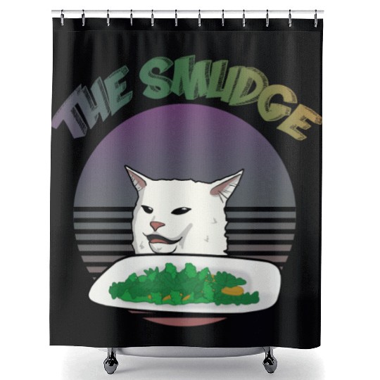 Smudge The Cat Meme Shower Curtains