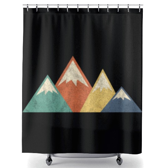 Mountains colorful mountains alps hiking climbing Shower Curtains
