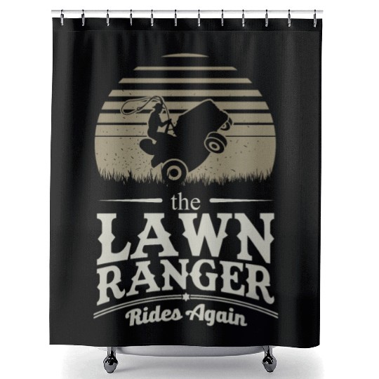 Lawn Ranger Grass Lawn Mower Lone Pun Landscaper Shower Curtains