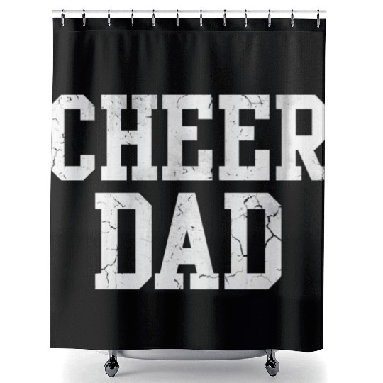 Cheer Dad Cheerleader Cheerleading Father Shower Curtains