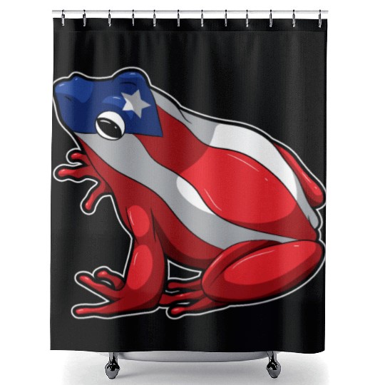 Puerto Rican Coqui Frog - Puerto Rico Shower Curtains