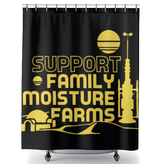 New Star Wars Parody Support Family Moisture Farms Shower Curtains