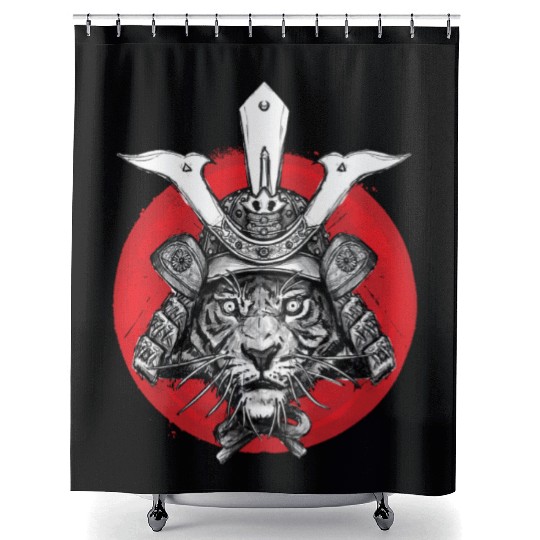 Samurai Tiger Shower Curtains