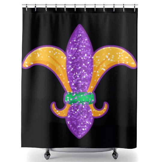Mardi Gras Badge Street Party Carnival Gift Shower Curtains
