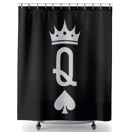 The queen of spades novelty poker player gift Shower Curtains
