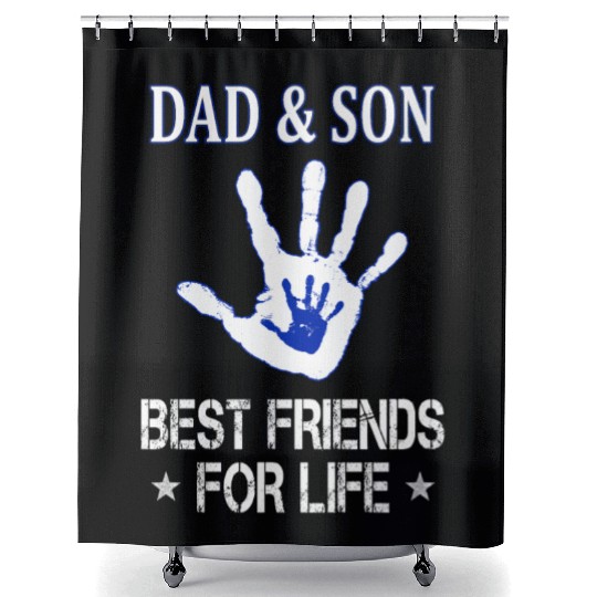 Dad And Son Matching Shower Curtains - Best Friends for Lif