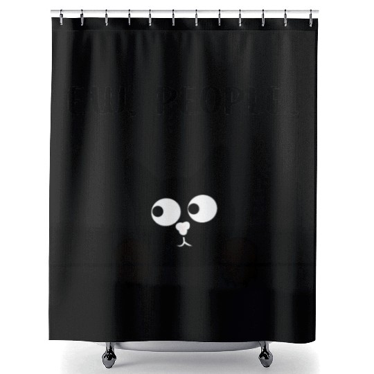 Ew People Cat I hate People Funny Cat Meme Shower Curtains