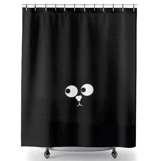 Ew People Cat I hate People Funny Cat Meme Shower Curtains