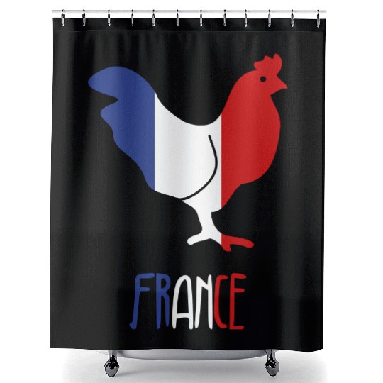 France - French - Frenchie Shower Curtains