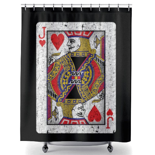 jack of hearts playing card Shower Curtains
