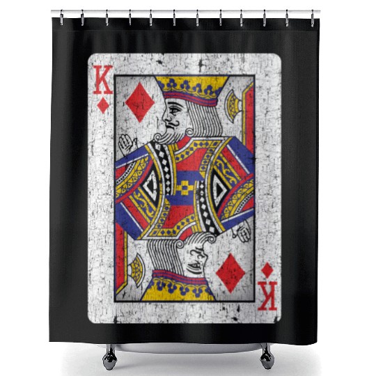 king of diamonds playing card Shower Curtains