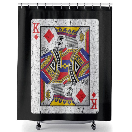 king of diamonds playing card Shower Curtains