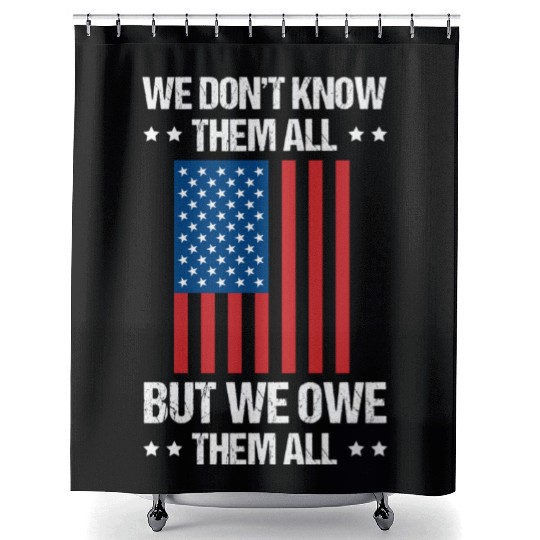 Memorial Day Veterans Day USA U.S. Army America Mi Shower Curtains