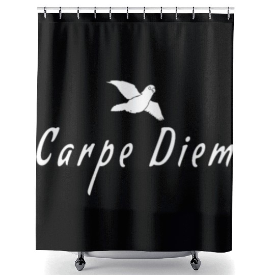 carpe diem Bird Shower Curtains