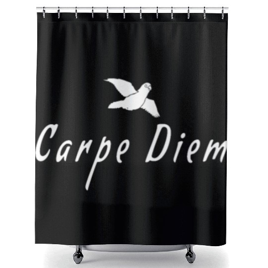 carpe diem Bird Shower Curtains