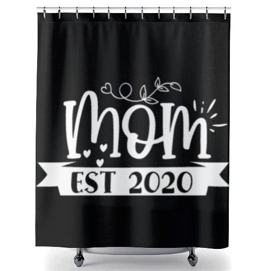 Baby Shower Pregnant Newborn Mom Established 2020 Shower Curtains