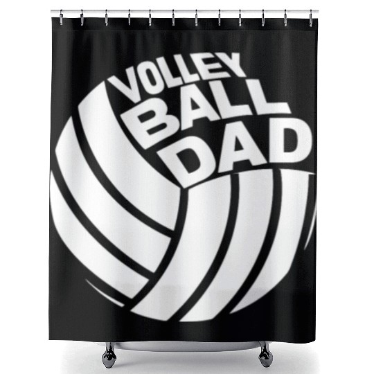 Volleyball Dad Shower Curtains