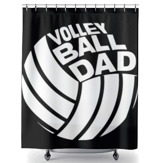 Volleyball Dad Shower Curtains