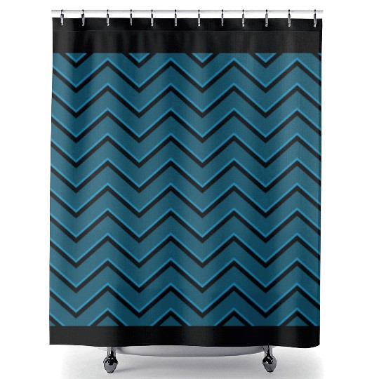 zig zag Shower Curtains