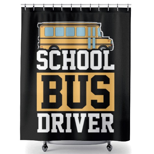 Bus Driver School Bus Shower Curtains