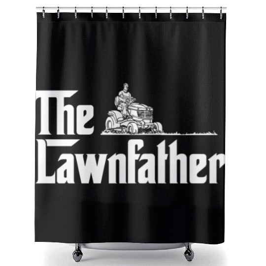 Lawn Mowing, Funny Gardening, Lawn Care Shower Curtains