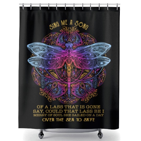 Dragonfly Sing Me A Song Cute Funny Watercolor T S Shower Curtains