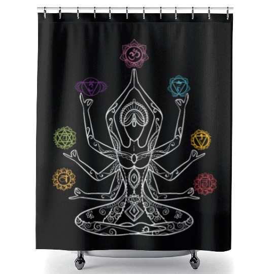 Chakra Religion Religious And Spiritual Person Gif Shower Curtains