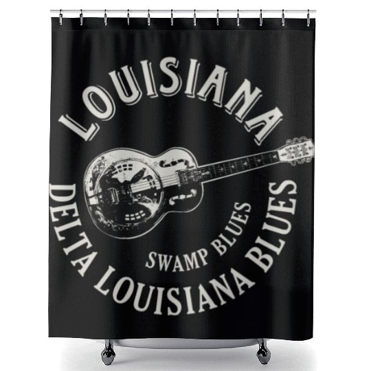 Louisiana Delta Blues Swamp Blues Guitar Shower Curtains
